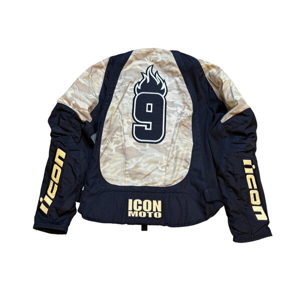 Icon Motorsports Womens Motorcycle Racing Merc Stage 3 Black Camo Large - Picture 2 of 8
